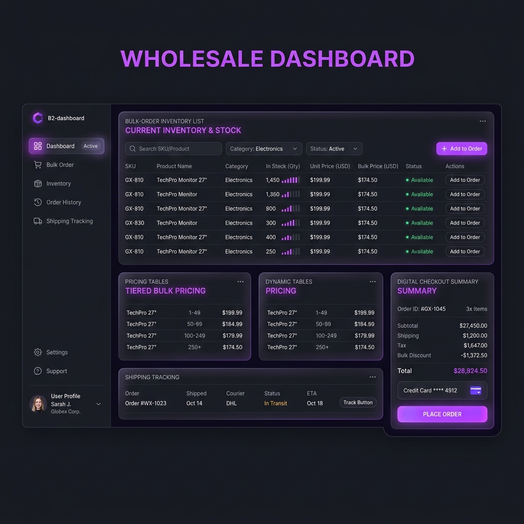 B2B E-commerce Wholesale Mockup
